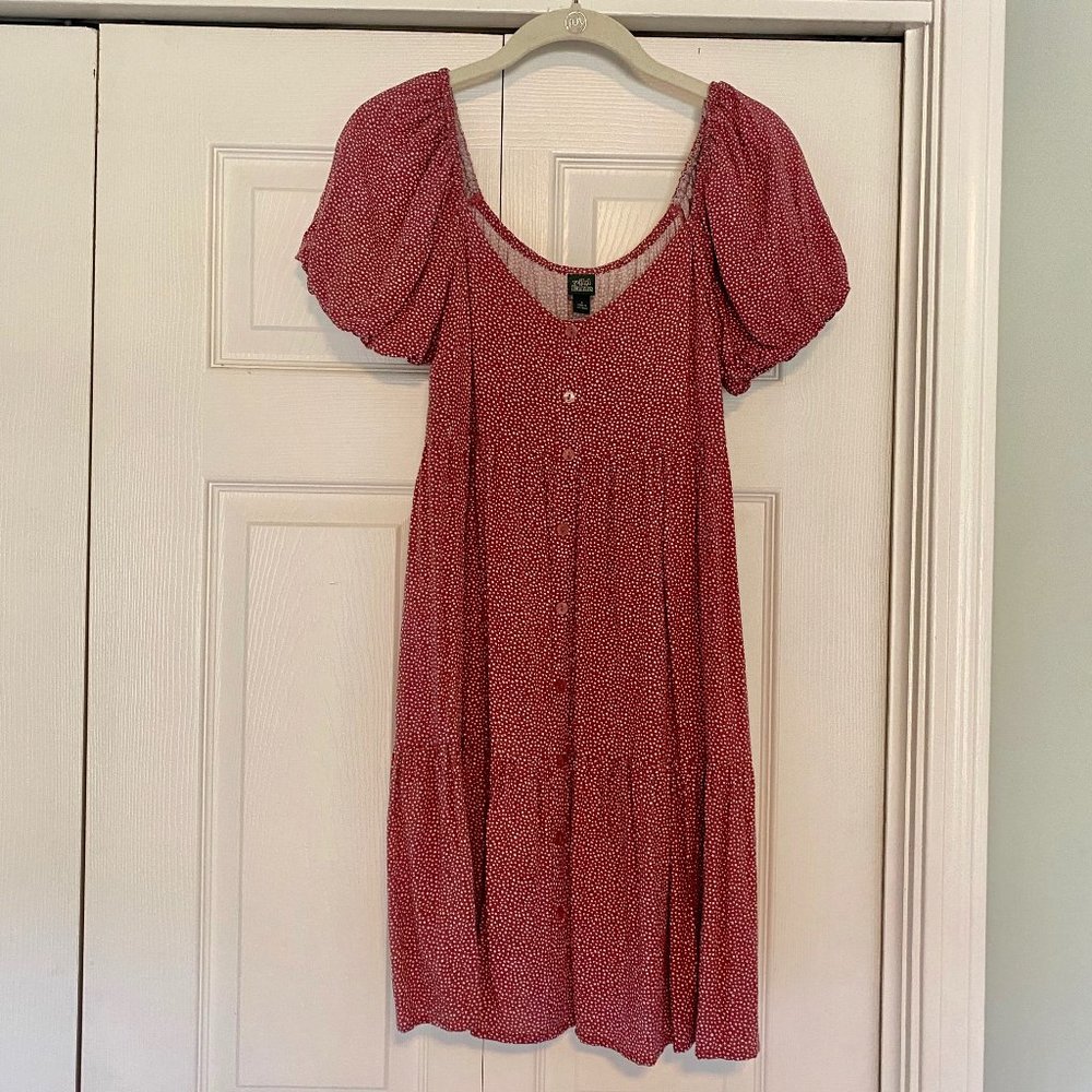WILD FABLE Pink Babydoll Dress Puff Sleeve Size Small